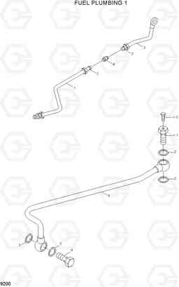 9200 FUEL PLUMBING 1 R170W-3, Hyundai