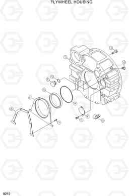 9210 FLYWHEEL HOUSING R170W-3, Hyundai