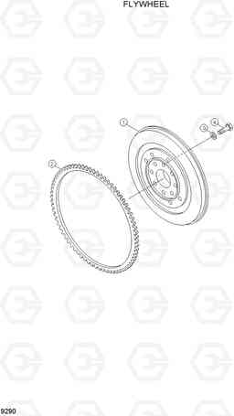 9290 FLYWHEEL R170W-3, Hyundai