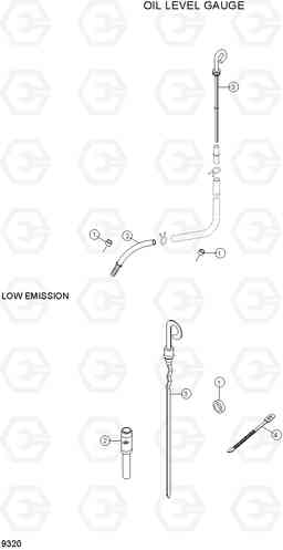 9320 OIL LEVEL GAUGE R170W-3, Hyundai