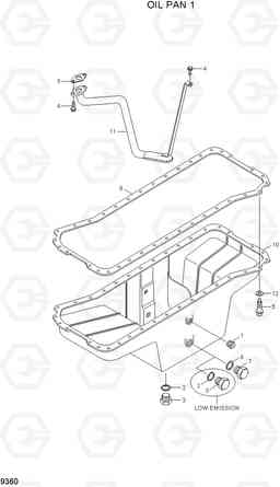 9360 OIL PAN 1 R170W-3, Hyundai