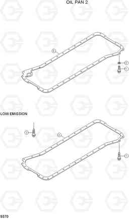 9370 OIL PAN 2 R170W-3, Hyundai