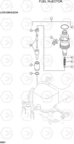 9401 FUEL INJECTOR R170W-3, Hyundai