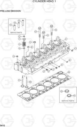 9410 CYLINDER HEAD 1 R170W-3, Hyundai