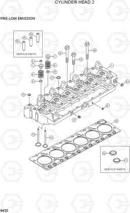 9420 CYLINDER HEAD 2 R170W-3, Hyundai