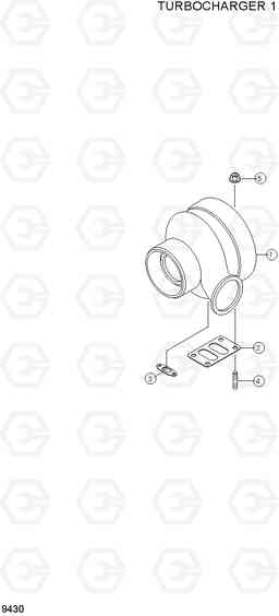 9430 TURBOCHARGER 1 R170W-3, Hyundai