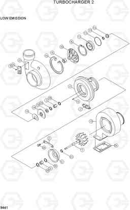 9441 TURBOCHARGER 2 R170W-3, Hyundai