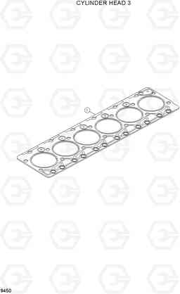 9450 CYLINDER HEAD 3 R170W-3, Hyundai