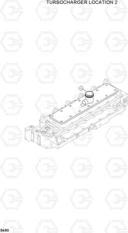 9490 TURBOCHARGER LOCATION 2 R170W-3, Hyundai
