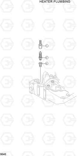 9540 HEATER PLUMBING R170W-3, Hyundai