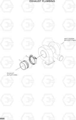 9590 EXHAUST PLUMBING R170W-3, Hyundai