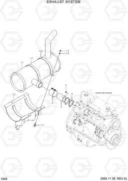 1040 EXHAUST SYSTEM R170W-7, Hyundai