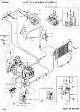 1100 AIRCON & HEATER MOUNTING R170W-7, Hyundai