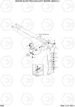 2035 BOOM ELECTRIC(ADJUST BOOM, #0022-) R170W-7, Hyundai