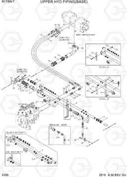 3100 UPPER HYD PIPING(BASE) R170W-7, Hyundai