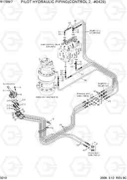 3210 PILOT HYD PIPING(CONTROL 2, -#0429) R170W-7, Hyundai