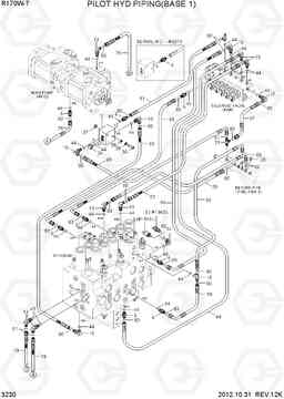 3230 PILOT HYD PIPING(BASE 1) R170W-7, Hyundai