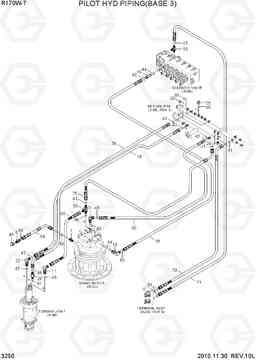 3250 PILOT HYD PIPING(BASE 3) R170W-7, Hyundai