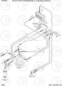 3255 PILOT HYD PIPING(BASE 3, 2-BLOCK, OPT) R170W-7, Hyundai