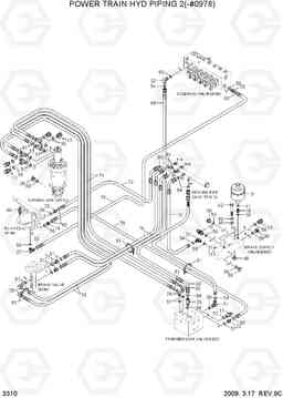 3310 POWER TRAIN HYD PIPING 2(-#0978) R170W-7, Hyundai