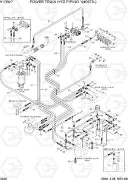 3320 POWER TRAIN HYD PIPING 1(#0979-) R170W-7, Hyundai