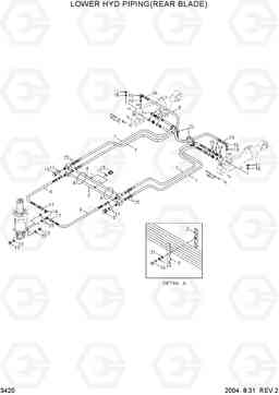 3420 LOWER HYD PIPING(REAR BLADE) R170W-7, Hyundai