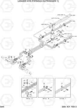 3440 LOWER HYD PIPING 1(4 OUTRIGGER) R170W-7, Hyundai