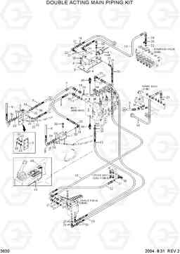 3630 DOUBLE ACTING MAIN PIPING KIT R170W-7, Hyundai