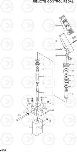 4130 REMOTE CONTROL PEDAL R170W-7, Hyundai