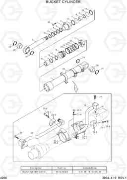 4200 BUCKET CYLINDER R170W-7, Hyundai