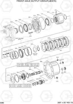 5080 FRONT AXLE OUTPUT GROUP(-#0978) R170W-7, Hyundai