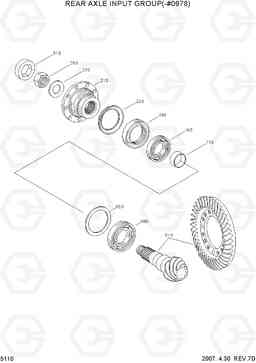 5110 REAR AXLE INPUT GROUP(-#0978) R170W-7, Hyundai