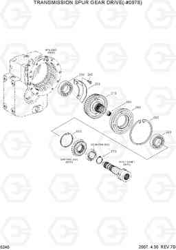 5240 TRANSMISSION SPUR GEAR DRIVE(-#0978) R170W-7, Hyundai