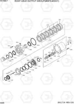 5340 FRONT AXLE OUTPUT GROUP(#0979-#2837) R170W-7, Hyundai