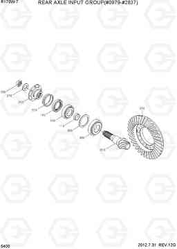 5400 REAR AXLE INPUT GROUP(#0979-#2837) R170W-7, Hyundai