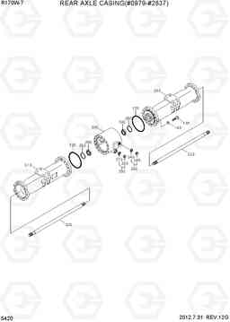 5420 REAR AXLE CASING(#0979-#2837) R170W-7, Hyundai