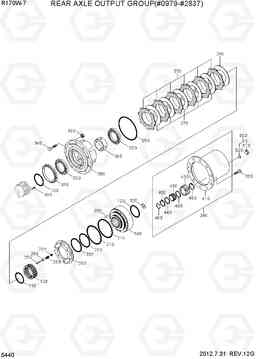 5440 REAR AXLE OUTPUT GROUP(#0979-#2837) R170W-7, Hyundai