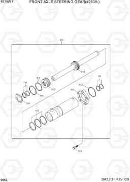 5650 FRONT AXLE STEERING GEAR(#2838-) R170W-7, Hyundai