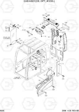 6035 CAB ASSY(2/6, OPT, #1230-) R170W-7, Hyundai