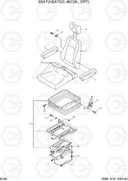 6146 SEAT(HEATED, #0736-, OPT) R170W-7, Hyundai