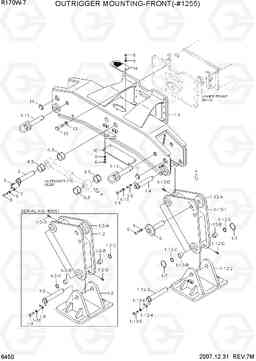 6450 OUTRIGGER MOUNTING-FRONT(OLD) R170W-7, Hyundai