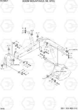 7010 BOOM MOUNTING(5.1M, STD) R170W-7, Hyundai