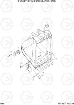 7310 BUCKET(0.75M3 SAE HEAPED, STD) R170W-7, Hyundai