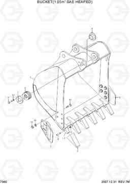 7360 BUCKET(1.05M3 SAE HEAPED) R170W-7, Hyundai