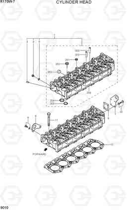 9010 CYLINDER HEAD R170W-7, Hyundai