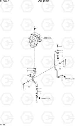 9160 OIL PIPE R170W-7, Hyundai