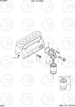 9180 OIL FILTER R170W-7, Hyundai