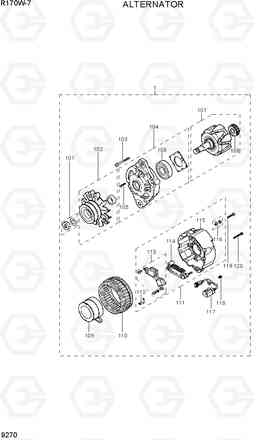 9270 ALTERNATOR R170W-7, Hyundai