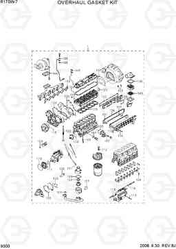 9300 OVERHAUL GASKET KIT R170W-7, Hyundai