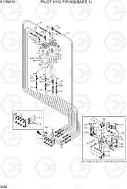 3220 PILOT HYD PIPING(BASE 1) R170W-7A, Hyundai